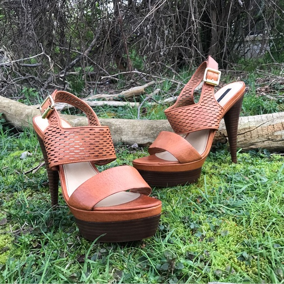 Rachel Zoe Rust Heels Fits Size 10 - Picture 6 of 12